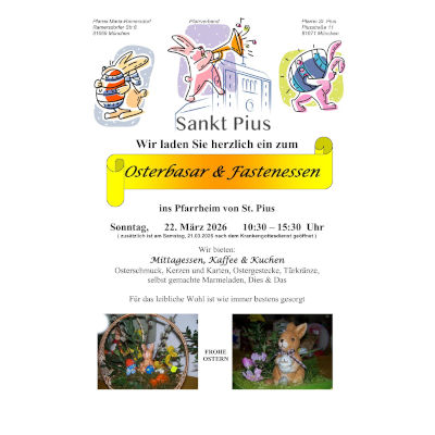 Osterbasar & Fastenessen 2026