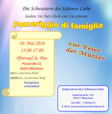 Pomeriggio di famiglia – zur Feier der Mütter