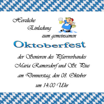 Gemeinsames Oktoberfest am 08. Oktober